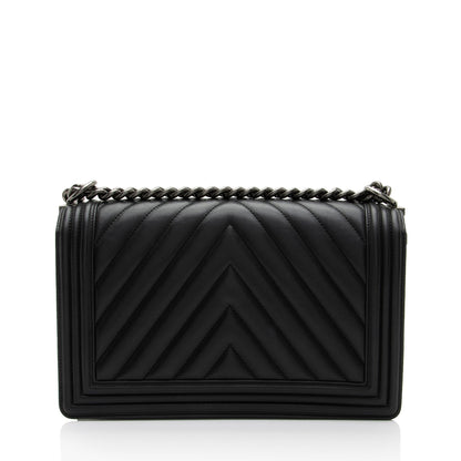 Chanel Chevron Lambskin New Medium Boy Bag