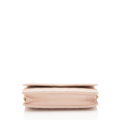 Chanel Chevron Lambskin Wallet on Chain