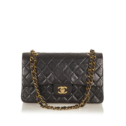 Chanel Classic Lambskin Leather Double Flap Bag (SHG-27218)