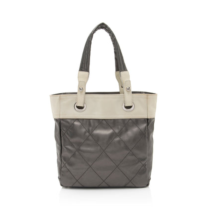Chanel Coated Canvas Paris Biarritz Small Tote (SHF-xIVFjl)