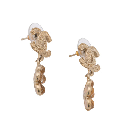 Chanel Coco Flower CC Drop Earrings (SHF-MHUMAN)