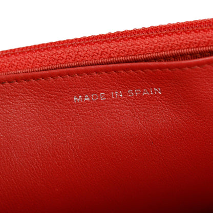 Chanel Coral Patent Leather Classic Wallet on Chain