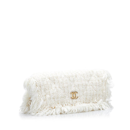 Chanel Cosmopolite Fringe Tweed Clutch Bag (SHG-6GTAwZ)