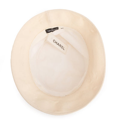 Chanel Creme Wool Bucket Hat