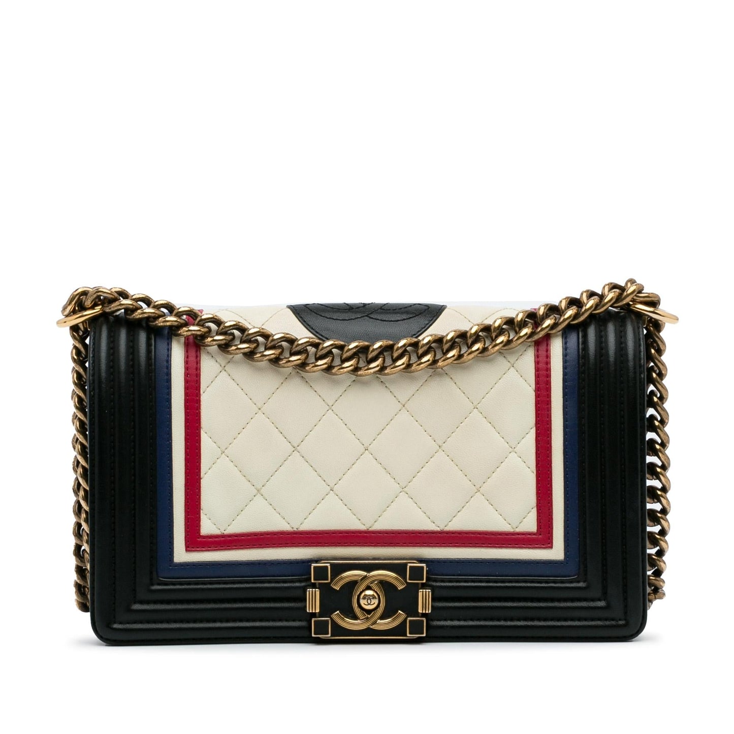 Chanel Crest-Embellished Medium Boy Bag