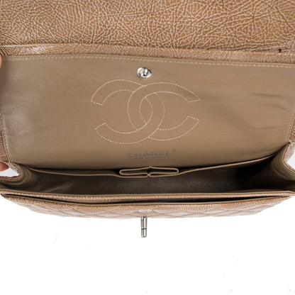 Chanel Crinkled Patent Leather Medium Classic Double Flap Bag