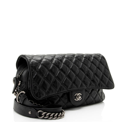 Chanel Crumpled Calfskin Casual Rock Medium Flap Bag (SHF-UREPyS)