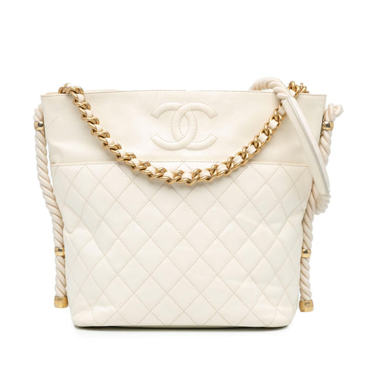 Chanel Crumpled Calfskin En Vogue Rope Satchel (SHG-YiQ0Ms)