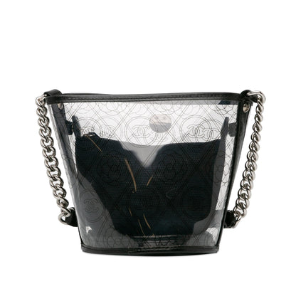 Chanel Crumpled Calfskin PVC Camellia Bucket (SHG-i0Pshh)
