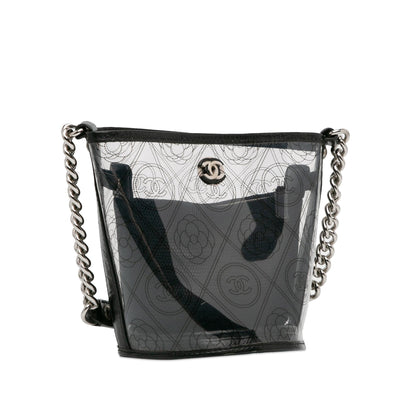 Chanel Crumpled Calfskin PVC Camellia Bucket (SHG-i0Pshh)