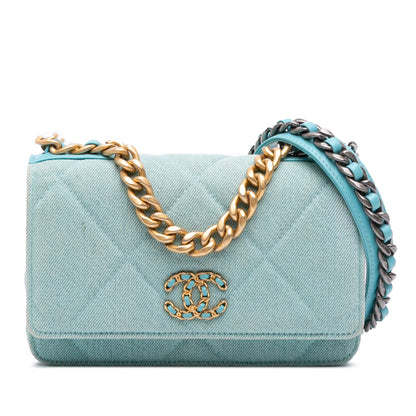 Chanel Denim 19 Wallet on Chain