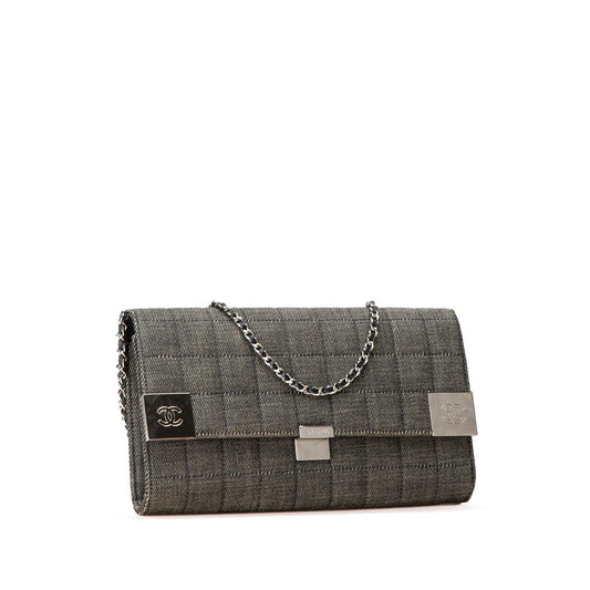 Chanel Denim Choco Bar Chain Flap (SHG-rispJa)