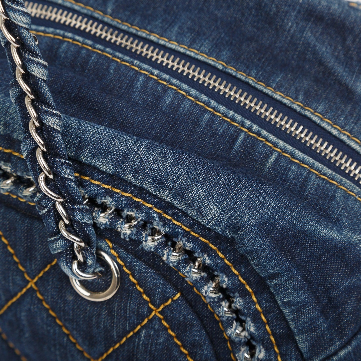Chanel Denim Luxe Ligne Bowler Bag