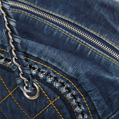Chanel Denim Luxe Ligne Bowler Bag