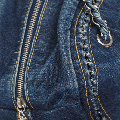 Chanel Denim Luxe Ligne Bowler Bag