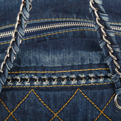 Chanel Denim Luxe Ligne Bowler Bag