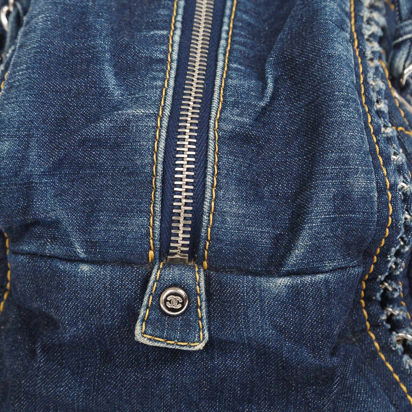 Chanel Denim Luxe Ligne Bowler Bag