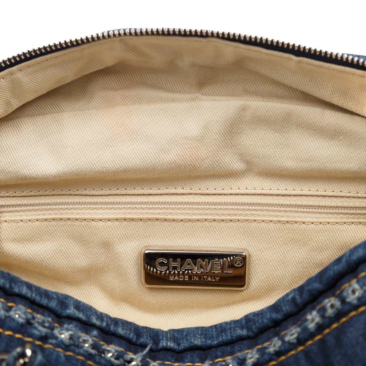 Chanel Denim Luxe Ligne Bowler Bag