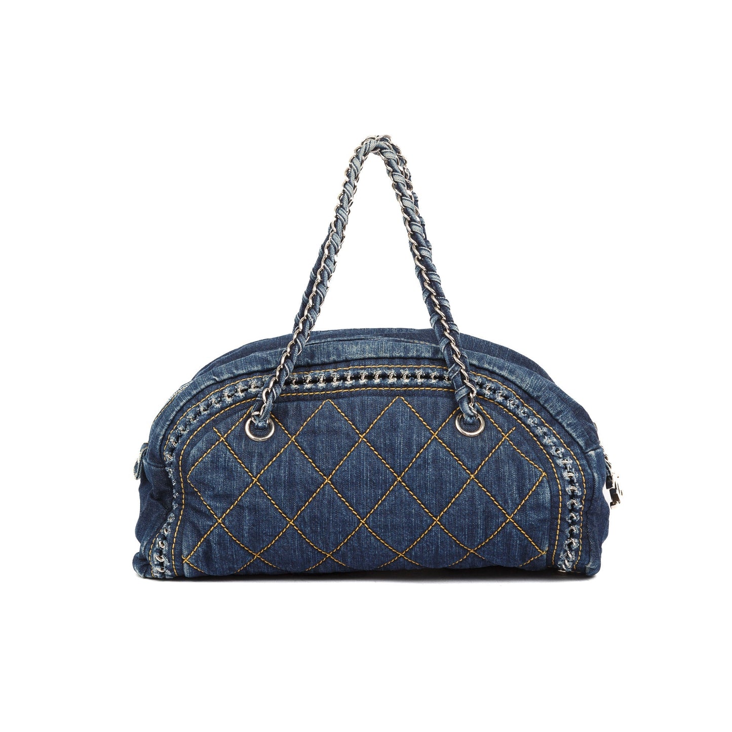 Chanel Denim Luxe Ligne Bowler Bag