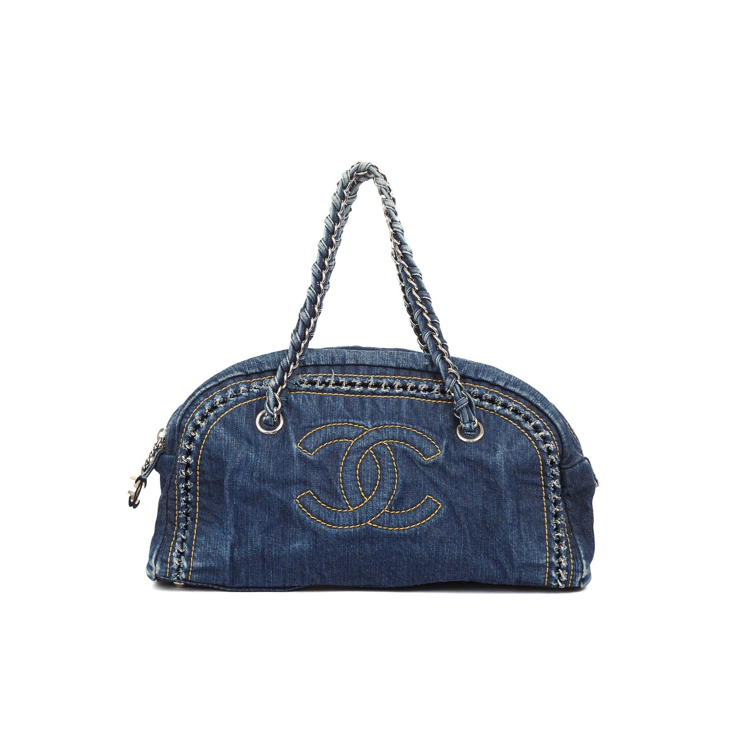Chanel Denim Luxe Ligne Bowler Bag