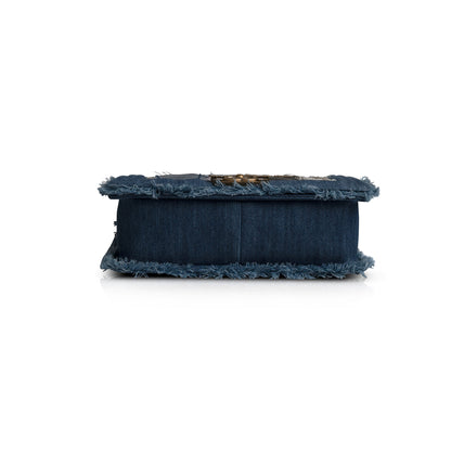 Chanel Denim Patchwork Medium Boy Bag
