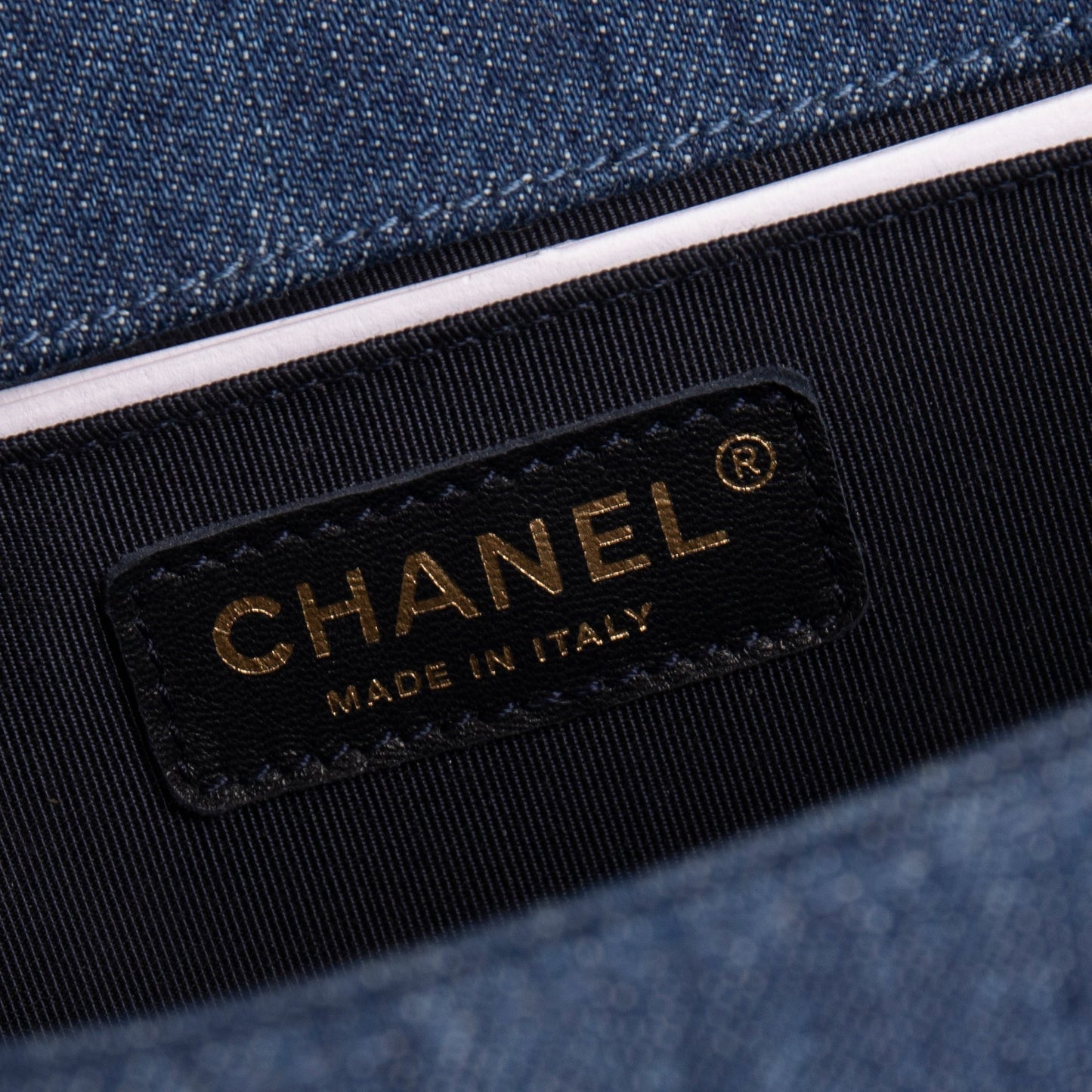 Chanel Denim Patchwork Medium Boy Bag