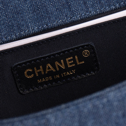 Chanel Denim Patchwork Medium Boy Bag