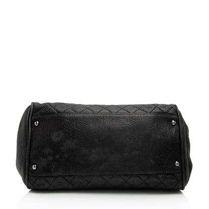 Chanel Distressed Lambskin Lady Braid Bowler Satchel (SHF-4rWbPz)