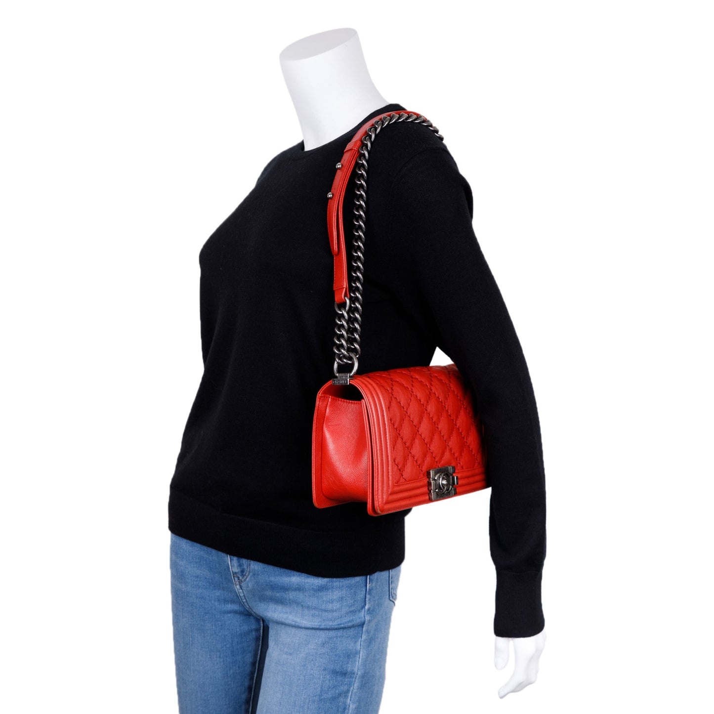 Chanel Double Stitch Medium Boy Bag