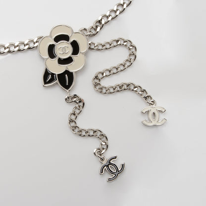 Chanel Enamel Camillia CC Chain Belt - Size OS (SHF-ZLPhfe)