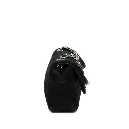 Chanel Extra Mini Satin Choco Bar Charms Flap Bag (SHG-KPSO4I)