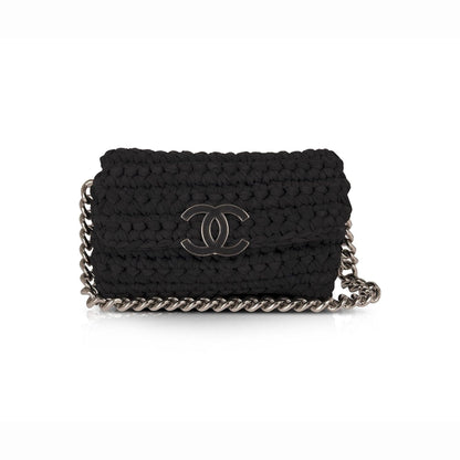 Chanel Fancy Crochet Flap Bag