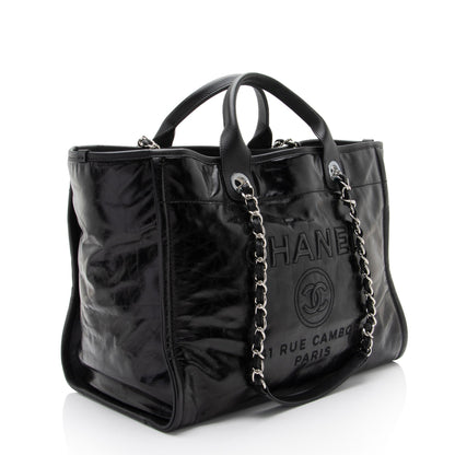 Chanel Glazed Calfskin Deauville Medium Tote (SHF-7Lzvto)