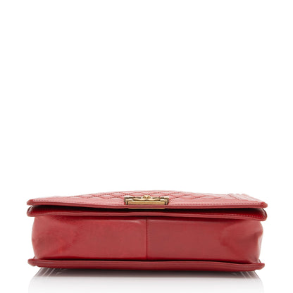 Chanel Glazed Calfskin Large Boy Bag (SHF-mCspEX)