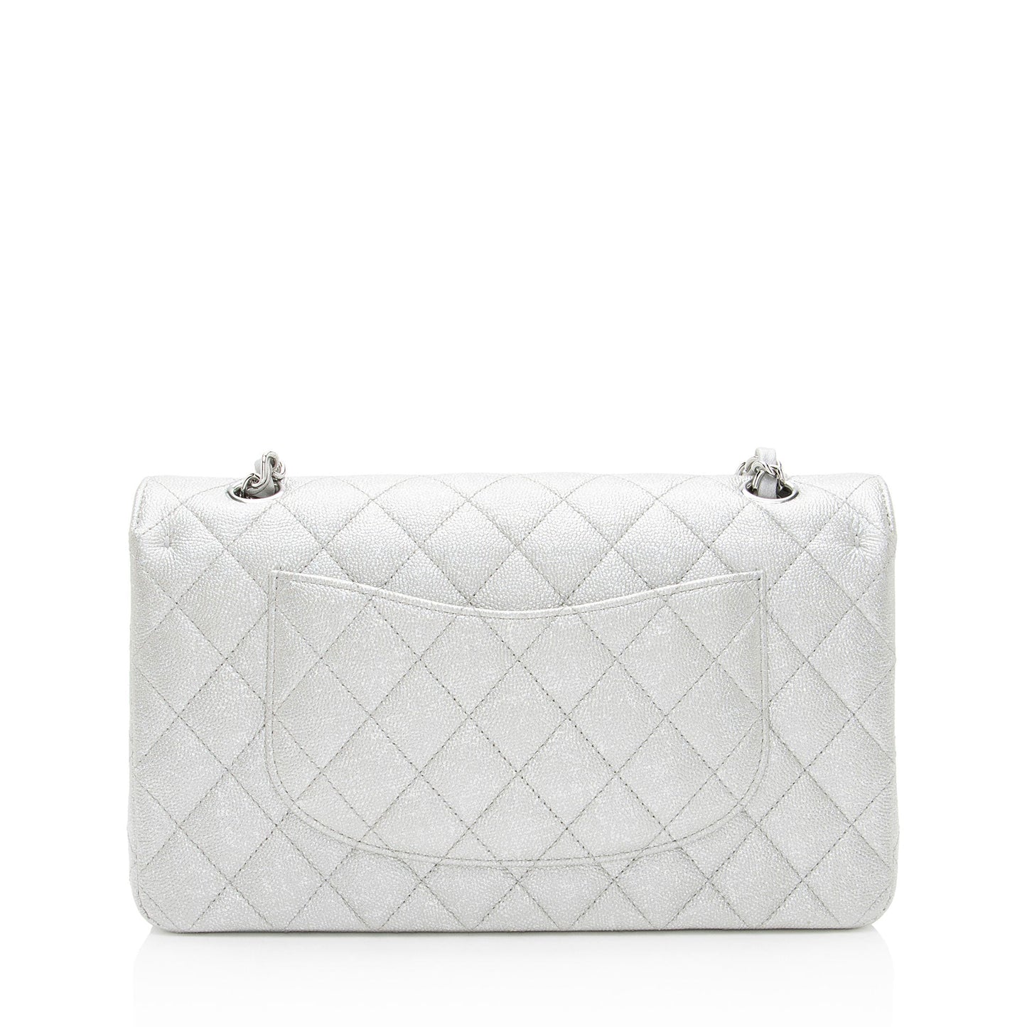 Chanel Glittered Metallic Caviar Leather Classic Medium Double Flap Bag