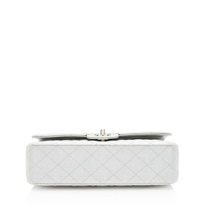 Chanel Glittered Metallic Caviar Leather Classic Medium Double Flap Bag