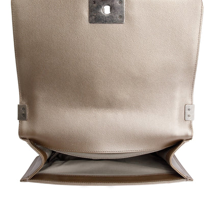 Chanel Gold Metallic Caviar Leather Medium Boy Bag