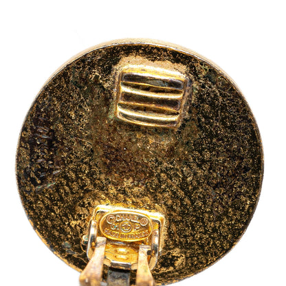 Chanel Gold Plated CC Clip On Earrings (SHG-lLSLqx)