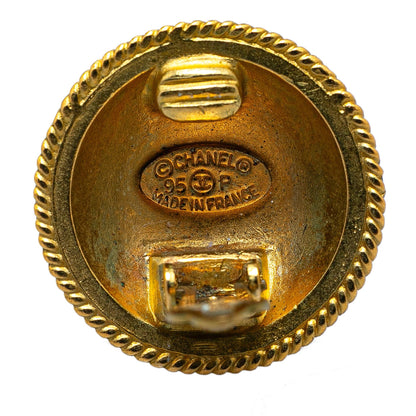 Chanel Gold Plated CC Clip On Earrings