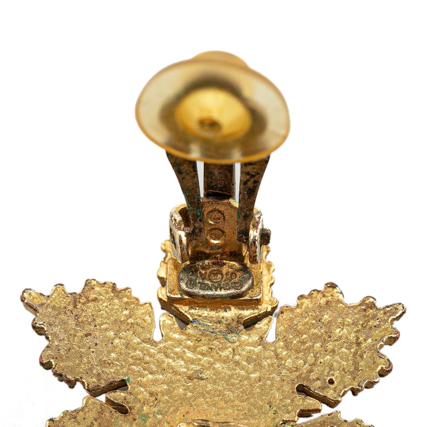 Chanel Gold Plated CC Snowflake Clip On Earrings (SHG-E0qgSn)