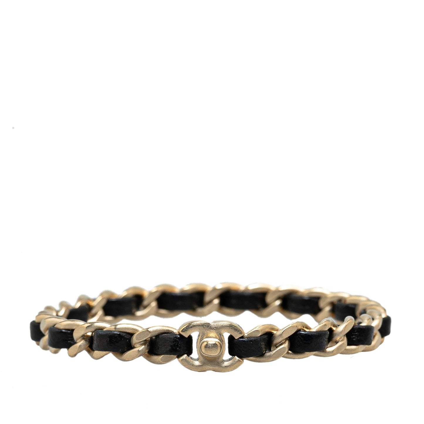 Chanel Gold Plated CC Turnlock Bangle Bracelet