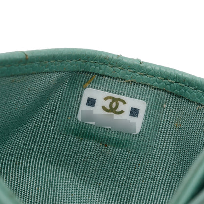 Chanel Green Caviar Leather Classic Card Holder