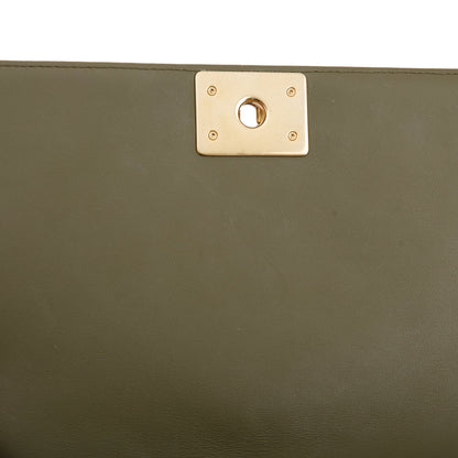 Chanel Green Lambskin Medium Boy Bag