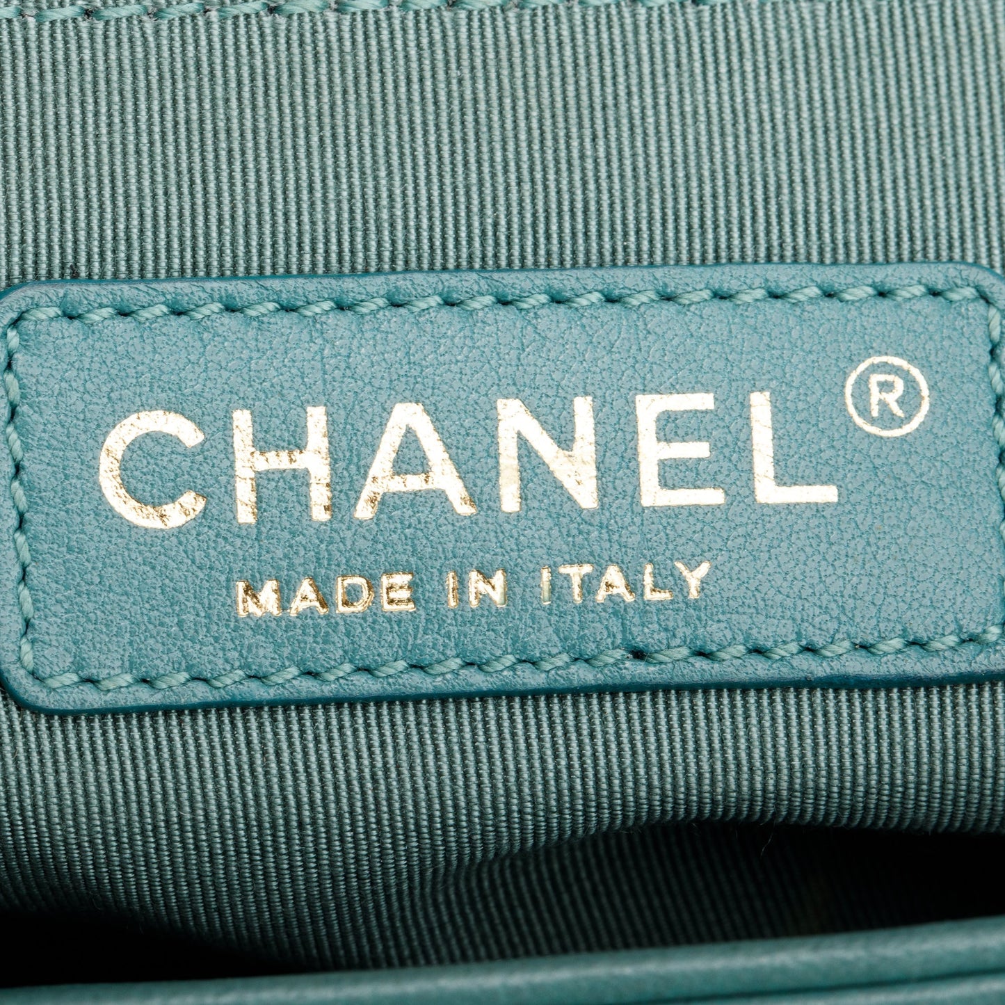 Chanel Green Quilted Lambskin Leather Large Boy Bag