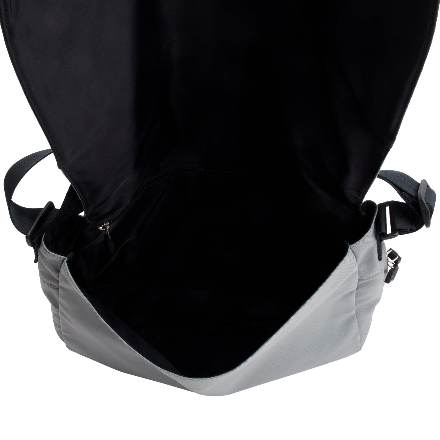 Chanel Grey & Black Nylon Interlocking CC Logo Sport Ligne Messenger Bag