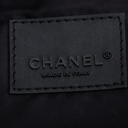 Chanel Grey & Black Nylon Interlocking CC Logo Sport Ligne Messenger Bag