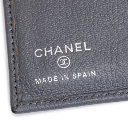 Chanel Grey Calfskin Leather CC Pocket Organizer
