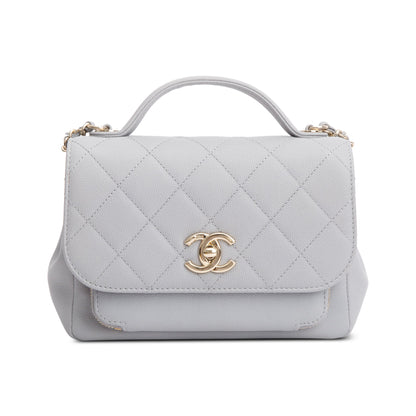 Chanel Grey Caviar Leather Small Business Affinity Flap Bag