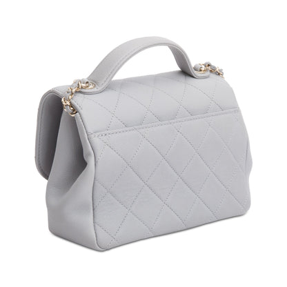 Chanel Grey Caviar Leather Small Business Affinity Flap Bag