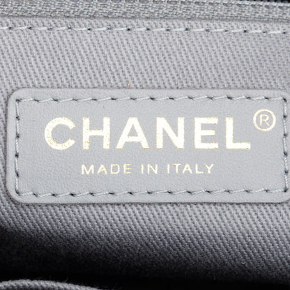 Chanel Grey Caviar Leather Small Business Affinity Flap Bag